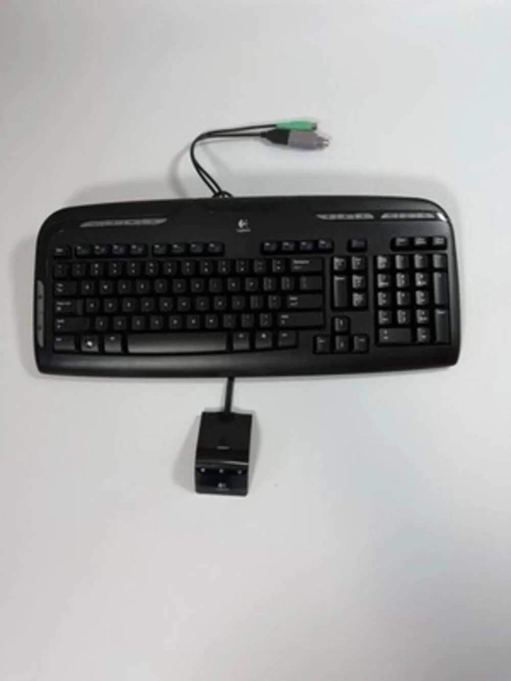 Logitech EX110 Wireless Keyboard Black w/ Receiver Tested Working USB
